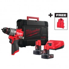 Дрель-шуруповёрт аккумуляторная бесщёточная ударная MILWAUKEE M12 FPD2MC-602X (45 Нм)+ жилетка