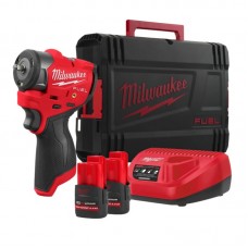 Гайковерт аккумуляторный бесщеточный MILWAUKEE 1/4'' (136 Нм) M12 FSCIWF14-252X, с кольцом