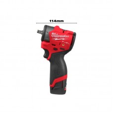 Гайковерт аккумуляторный бесщеточный MILWAUKEE 3/8'' (305 Нм) M12 FSCIWF38-252X, с кольцом