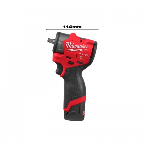 Гайковерт аккумуляторный бесщеточный MILWAUKEE 3/8'' (305 Нм) M12 FSCIWF38-252X, с кольцом