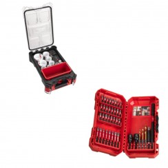 Набор коронок Milwaukee 10 предметов в PACKOUT + набор сверл SHOCKWAVE 40 предметов