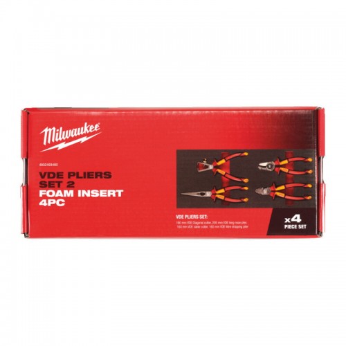 Ложемент с инструментом шарнирно-губцевым VDE MILWAUKEE, (4шт) (45х178,5х417мм) для тележек