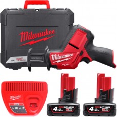 Пила шабельна акумуляторна безщіткова MILWAUKEE M12 CHZ-402C (ЗУ+2акк.Х4Ач+кейс)