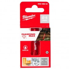 Коронка алмазная Diamond Plus/Max MILWAUKEE, Ø6,0мм (1/4 Hex) (с водой)