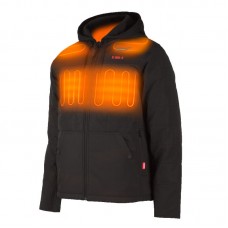 Куртка с подогревом с капюшоном MILWAUKEE, M12 HPJBL2-0S, черная (размер S)