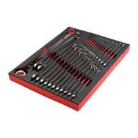 Ложемент с ключами рожково-накидными MAX BITE MILWAUKEE (27шт) (45х536х417мм) для тележек