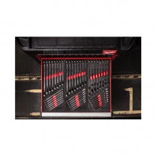 Ложемент с ключами рожково-накидними с трещеткой MAX BITE MILWAUKEE (22шт)(45х536х417мм) для тележек