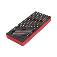 Ложемент с ключами рожково-накидными с трещоткой MAX BITE MILWAUKEE(15шт)(45х178,5х417мм) для тележе