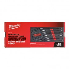 Ложемент с ключами рожково-накидными с трещоткой MAX BITE MILWAUKEE(15шт)(45х178,5х417мм) для тележе