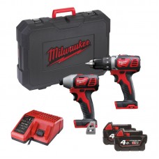 Набір з 2х інструментів безщіткових акумуляторних MILWAUKEE M18 BPP2D-402C