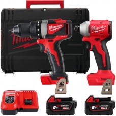 Набор из 2х инструментов аккумуляторных бесщеточных MILWAUKEE M18 BLPP2B3-502X