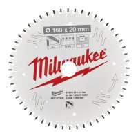 Диск пильный по алюминию PFTE MILWAUKEE, Ø160х20х2,2мм, 52 зуб.