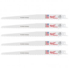 Полотно для сабельных пил MILWAUKEE 230х4,2мм, (5шт), (дерево, пластик)