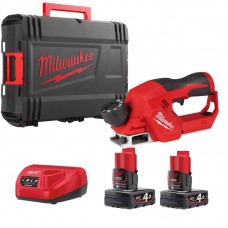 Рубанок аккумуляторный бесщёточный MILWAUKEE M12 BLP-402X (ЗУ+2акк.Х4Ач+HDкейс)