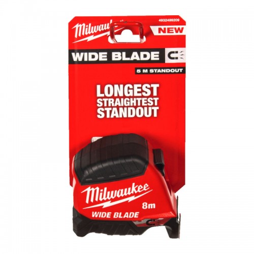 Рулетка магнітна WIDE BLADE MAGNETIC MILWAUKEE (Gen2), 8м (35мм)