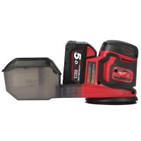 Шліфмашина ексцентрикова акумуляторна MILWAUKEE Ø125мм M18 BOS125-502B, (заміна на 4933498254)