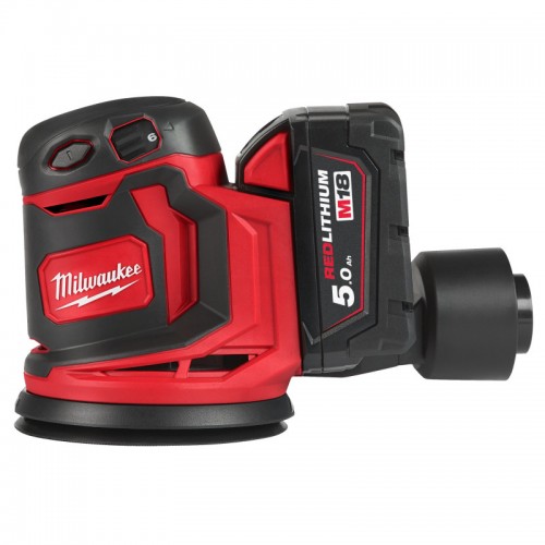 Шлифмашина эксцентриковая аккумуляторная MILWAUKEE Ø125мм M18 BOS125-502B, (замена на 4933498254)