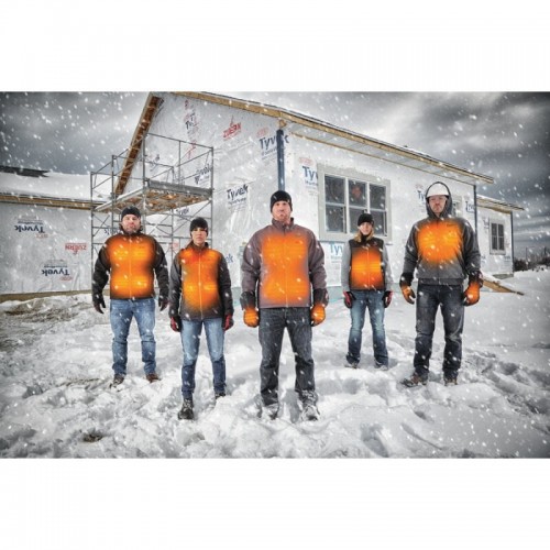 Толстовка с подогревом с капюшоном MILWAUKEE M12 HHGREY3 (S), серая, (размер S)