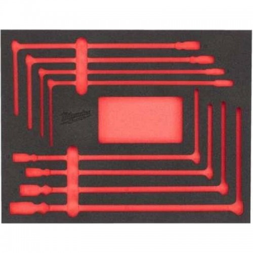 Ложемент пенный  для Т-образных ключей, (10шт) MILWAUKEE для тележек инструментальных