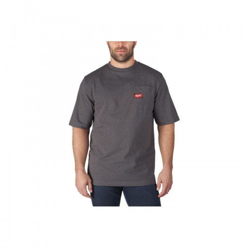 Футболка с короткими рукавами Milwaukee серая WTSSG-S 4933478231