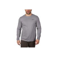 Футболка MILWAUKEE, WWLS дихаюча з довгим рукавом, сіра, розмір XL