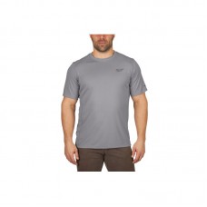 Футболка MILWAUKEE WWSSG-XXL, дышащая, с коротким рукавом, серая, (размер XXL)