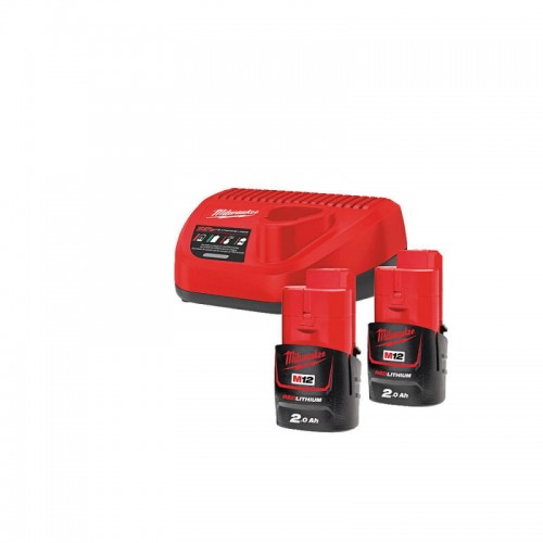 Энергокомплект MILWAUKEE M12 NRG-202 (ЗУ С12+ 2акк.Х2Ач B2)
