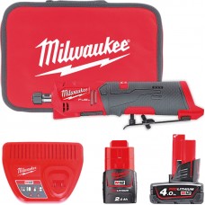 Машина прямошлифовальная аккумуляторная бесщёточная MILWAUKEE M12 FDGS-422B (ЗУ+2акк+сумка)