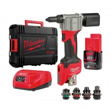 Заклепочник аккумуляторный MILWAUKEE M12 BPRT-201X Ø закл. 2,4-4,8мм (ЗУ+1акХ2ач+HDкейс)