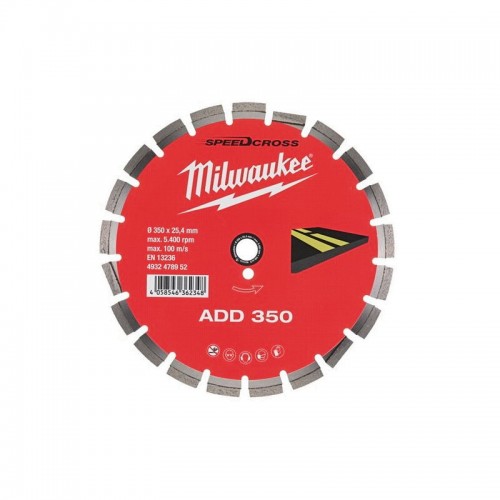 Диск алмазный Speedcross MILWAUKEE ADD 350, Ø350мм (асфальт)