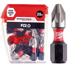 Бита SHOCKWAVE MILWAUKEE, PZ2, 25мм, (25шт)