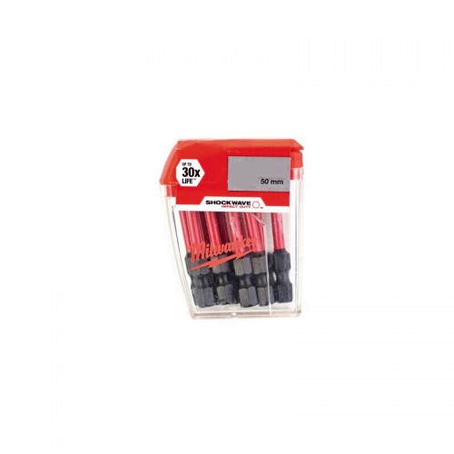 Бита SHOCKWAVE MILWAUKEE, PZ2, 50мм, (10шт)