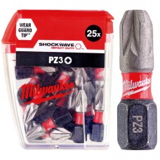 Бита SHOCKWAVE MILWAUKEE, PZ3, 25мм, (25шт)