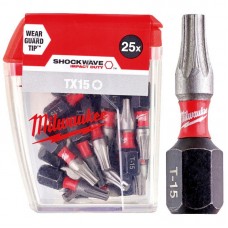 Бита SHOCKWAVE MILWAUKEE, TX15, 25мм, (25шт)
