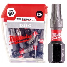 Бита SHOCKWAVE MILWAUKEE, TX25, 25мм, (25шт)