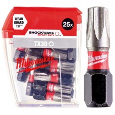 Бита SHOCKWAVE MILWAUKEE, TX30, 25мм, (25шт)