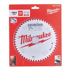 Диск пильный по алюминию PFTE MILWAUKEE, Ø184х30х2,4мм, 54 зуб.