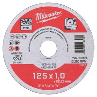 Диск отрезной по металлу MILWAUKEE, SCS 41/125х1, Ø125мм