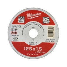 Диск отрезной по металлу MILWAUKEE, SCS 41/125х1,5, Ø125мм