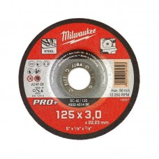 Диск отрезной по металлу MILWAUKEE, SC 42/125х3 PRO+, Ø125мм