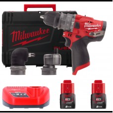 Дрель-шуруповёрт аккумуляторная бесщёточная ударная MILWAUKEE M12 FPDXKIT-202X(37Нм)(2нас+2Х2Ач+кейс