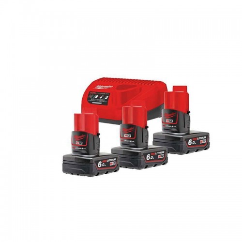 Энергокомплект MILWAUKEE M12 NRG-603 (ЗУ С12+ 3акк.Х6Ач B6)