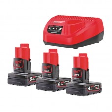 Энергокомплект MILWAUKEE M12 NRGO1-643 (ЗУ С12+2акк.Х6Ач B6+1акк.Х4АчB4)