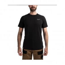 Футболка MILWAUKEE HTSSBL-XL, легкая с коротким рукавом, черная, (размер XL)