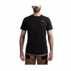 Футболка MILWAUKEE HTSSBL-XXL, легкая с коротким рукавом, черная, (размер XXL)
