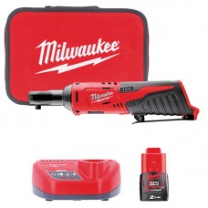 Трещётка аккумуляторная бесщёточная MILWAUKEE 1/4\" (40 Нм) M12 IR-201B (ЗУ+1акк.Х2Ач+сумка)