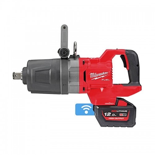 Гайковерт аккумуляторный бесщеточный MILWAUKEE 1'' (2711Нм) M18 ONEFHIWF1DS-121C, с кольцом(ЗУ+1ак.)