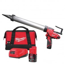 Пистолет для герметика аккумуляторный MILWAUKEE M12 PCG/600A-201B (600мл) (ЗУ+1акк.Х2Ач+сумка)