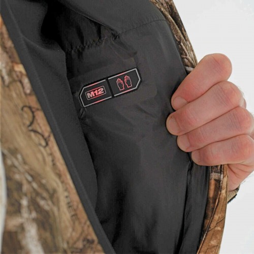 Куртка с подогревом MILWAUKEE, M12 HJCAMO6-201 (L), камуфляжная (размер L) (+ЗУ, 1 аккум.Х 2Ач)
