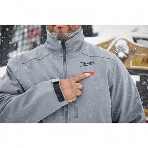 Куртка с подогревом MILWAUKEE M12 HJGREY5-201, серая, размер L (ЗУ +1акк.Х2Ач)